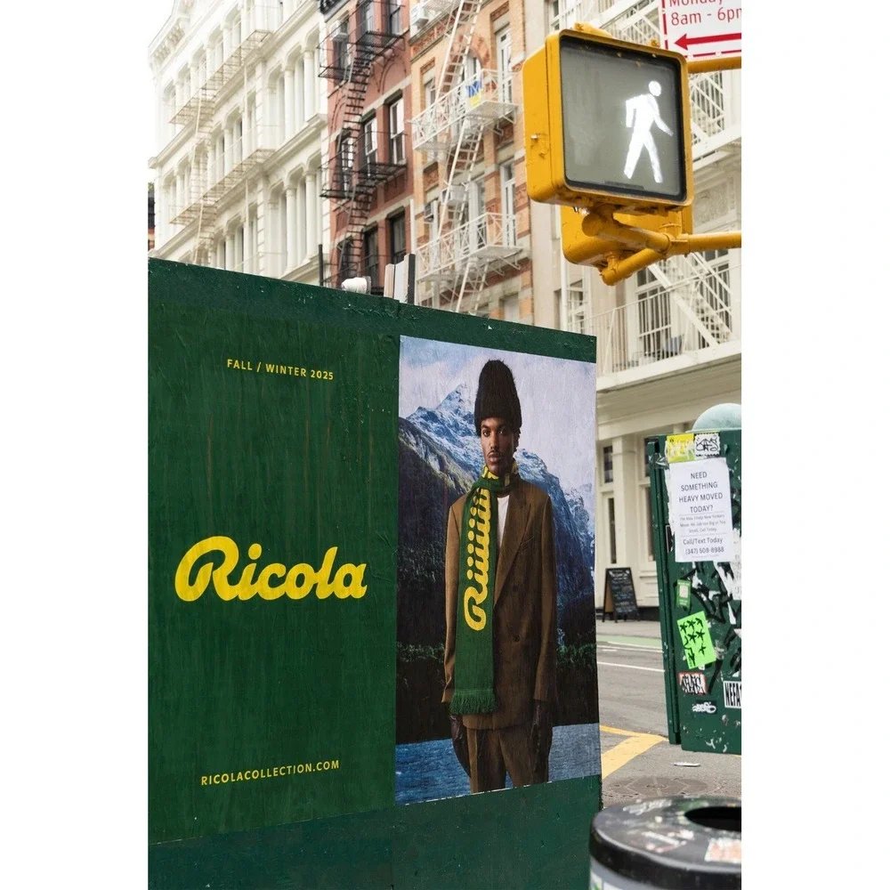 Ricola Scented Scarf Peppermint Green w Yellow Lettering '25 Limited Edition New